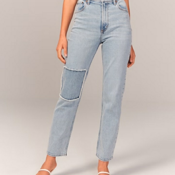 Abercrombie & Fitch Denim - Abercrombie & Fitch Ultra High Rise Patch Jeans